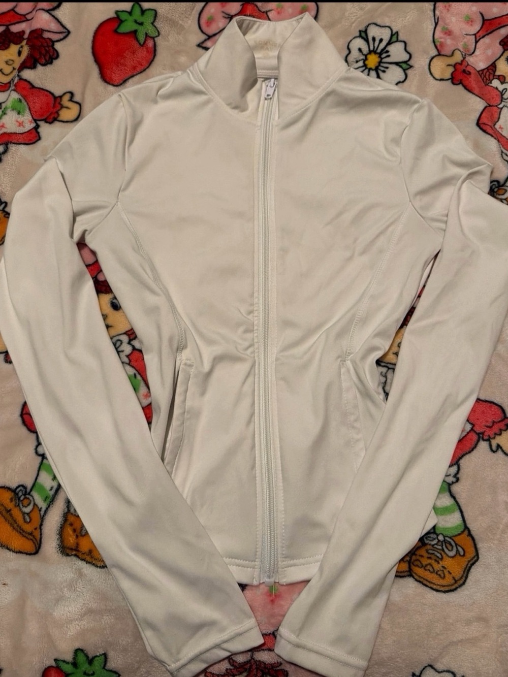 Columbia White Full-Zip Bomber Jacket